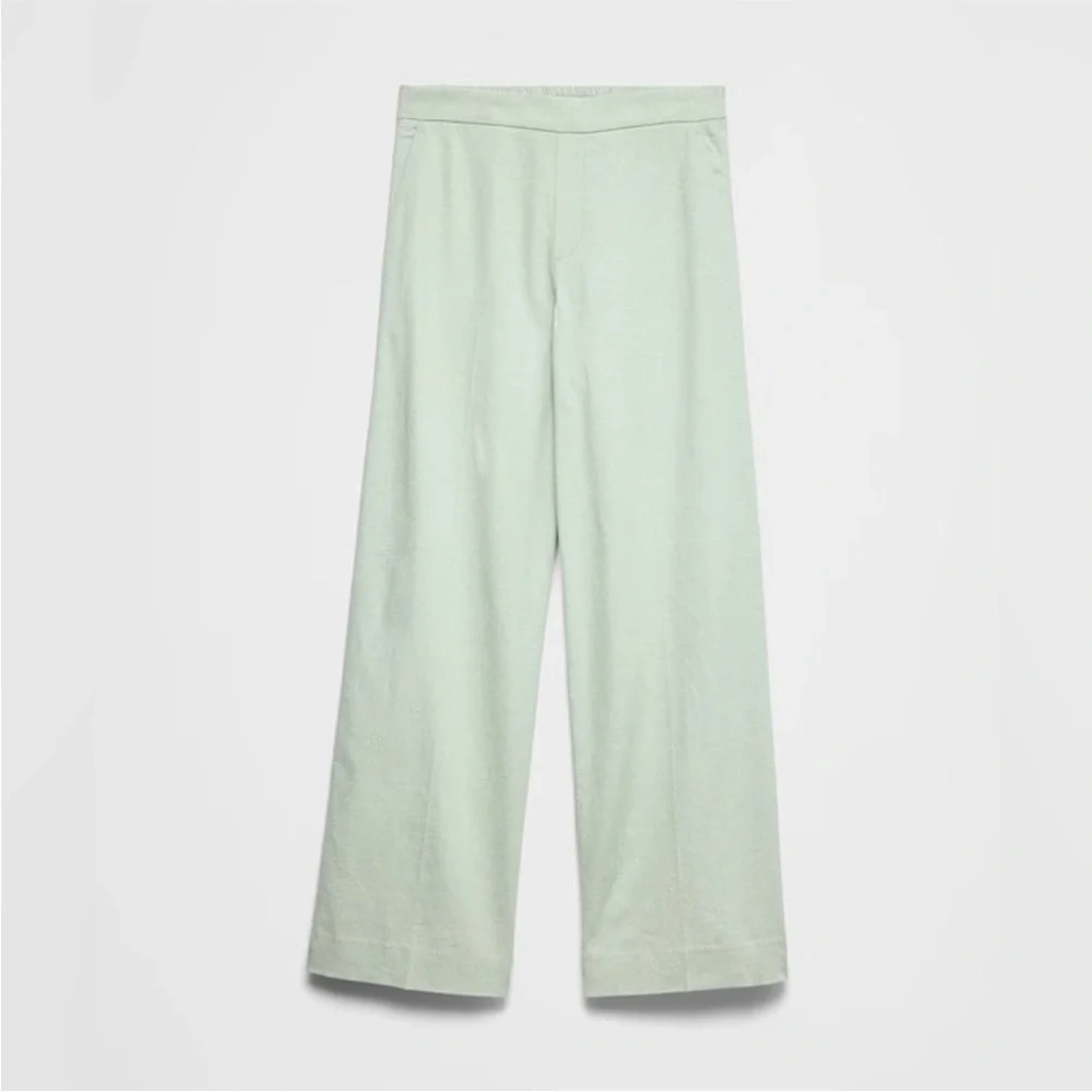 NWT! Banana Republic Wide-Leg High-Rise Linen-Blend Pant -  🩷